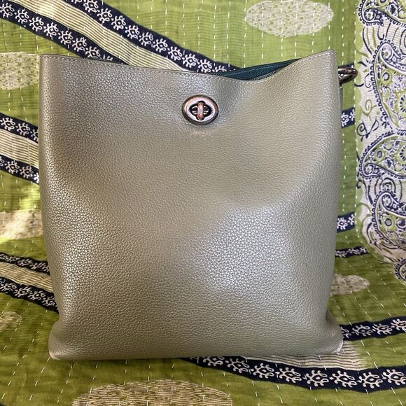 Coach Light Fern Charlie 55200 Polished Pebble Leather Bucket Shoulder Purse - Picture 5 of 16